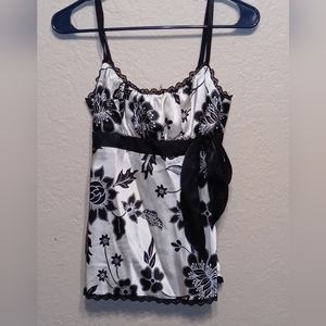 HEART SOUL lace/silk tank top